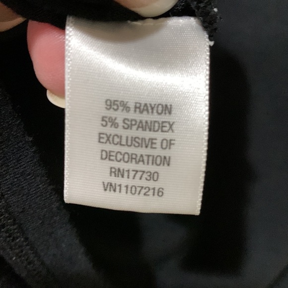 Merona black sleeveless knit tank with ruffle at neckline size XL - Picture 5 of 6